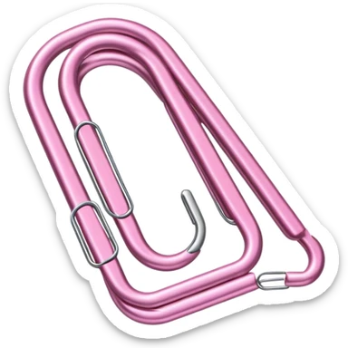 pink paperclip sticker