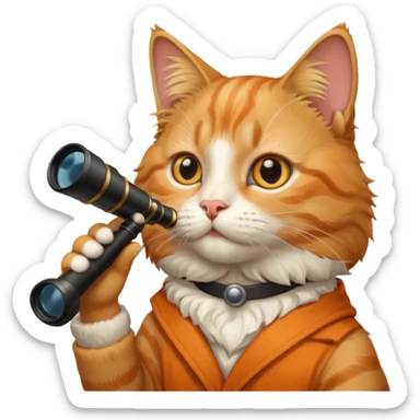 Cat have a telescop sticker