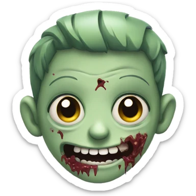 cute smiling zombie sticker