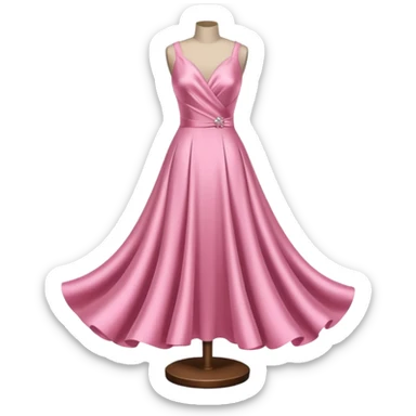 dress mannequin with pink dress sticker
