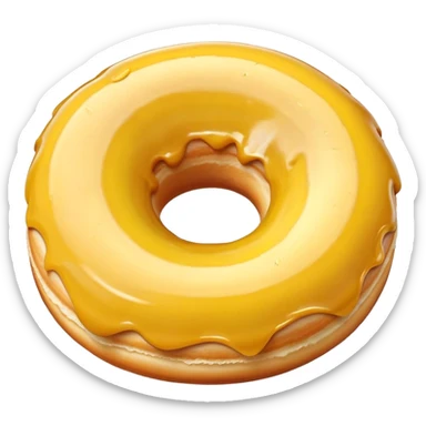 Banana inside donut sticker