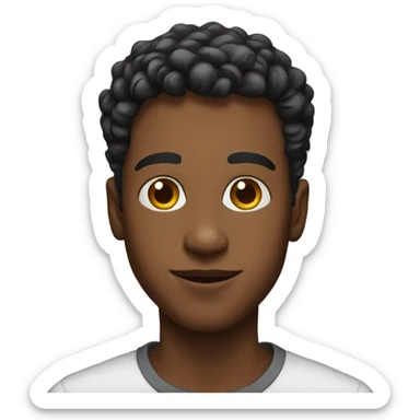 portrait of a young man sticker