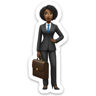 Black women lawyer  sticker