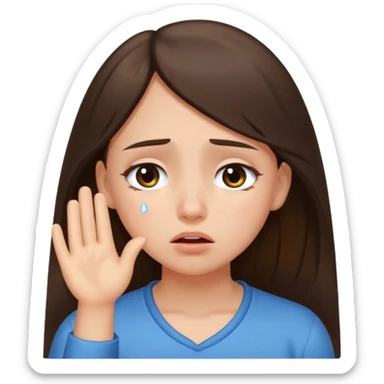 Girl begging her mother can her friend spend the night ￼ sticker