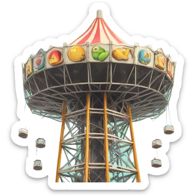 Amusement park drop tower sticker