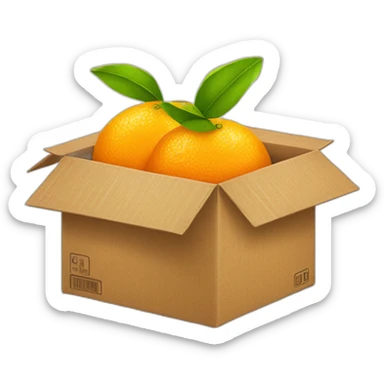 cardboard box of citrus sticker