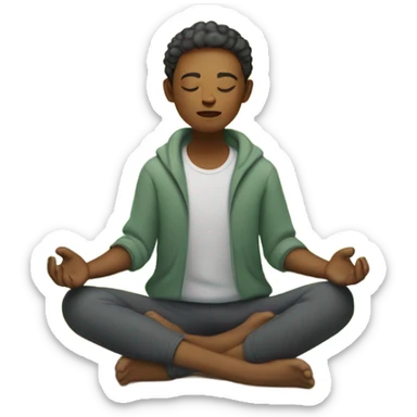 Meditation outdoors sticker