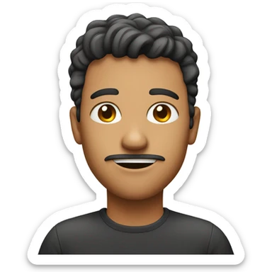 Face with showing your jawline with finger sticker