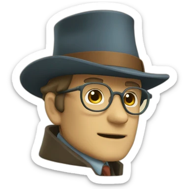 Professor layton sticker