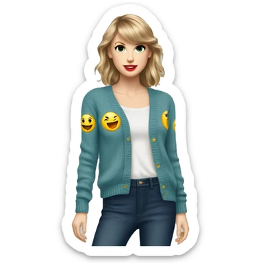 taylor swift cardigan sticker