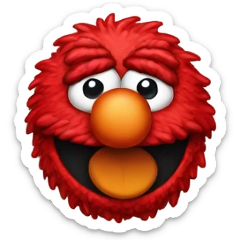 Cute Elmo head sticker