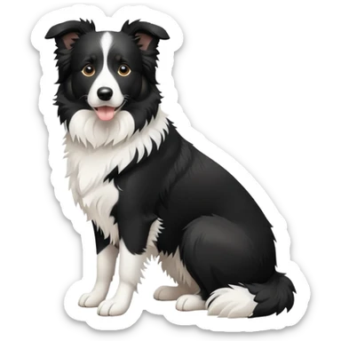 border collie dog sitting sticker