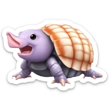 Lavender gray Pig armadillo darth Vader isopod lobster tail fanned tail feathered tail pig armadillo darth Vader face sticker
