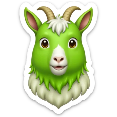 Slime Green goat sticker