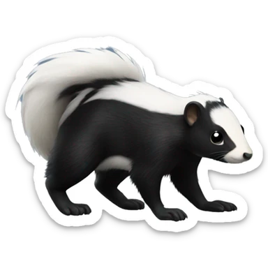 realistic skunk full body sticker