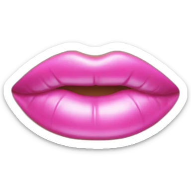 big glossy juicy pink lips sticker
