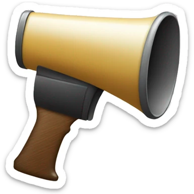 weapon-shaped megaphone sticker