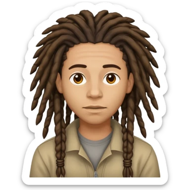 Lightskin Animoji with dreads  sticker