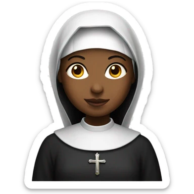 beautiful innocent nun sticker