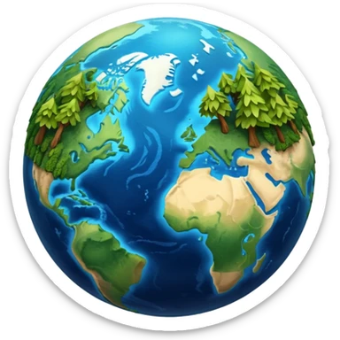 planet earth north america sticker