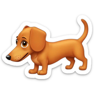 half orange cat half dapple dachshund catdog sticker