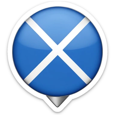 blue scotish pin for map sticker