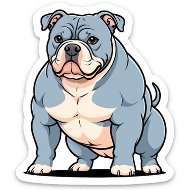 American bully flexing sticker