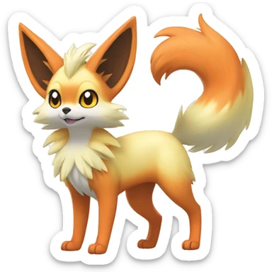  Fennekin-Quilava—Vulpix-Fakemon Full body sticker