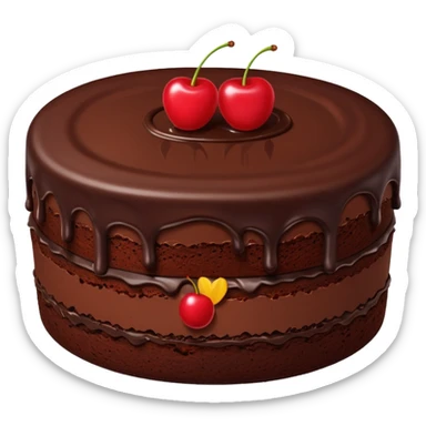 Chocolate cake a piece sticker