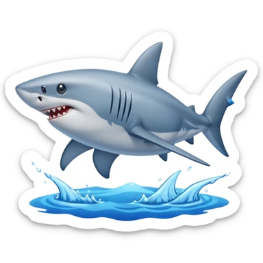 Shark with blue shoes sticker
