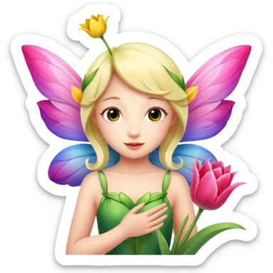 Tulip wings,Flower Fairy. sticker