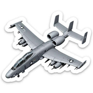 A-10 Thunderbolt II - Fairchild Republic (Grey) sticker