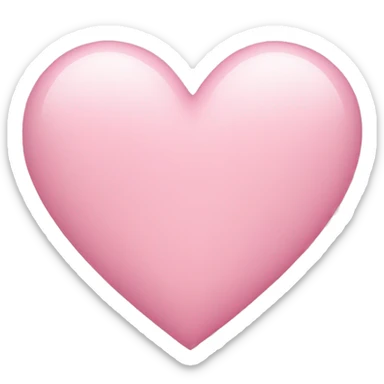 light pink heart sticker