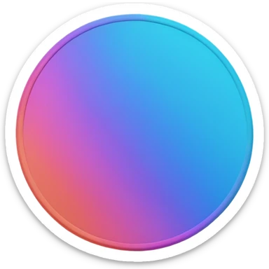 
coin color in in gradient of turquoise, blue, pink, purple, and coral metal texture
Rotate coin 90 degree  3d effect sticker