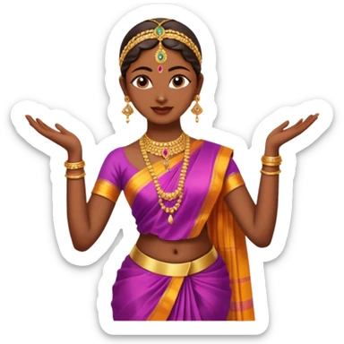 Bharatanatyam dancer sticker