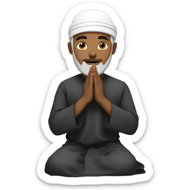 a muslim men prayer in kebba sticker