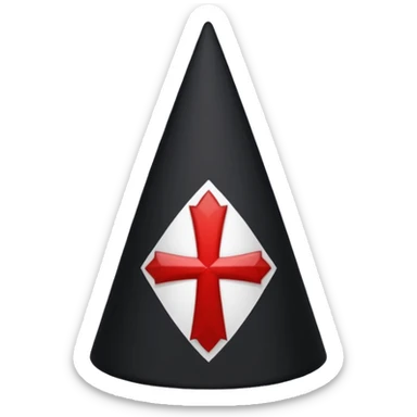 Black kkk cap sticker