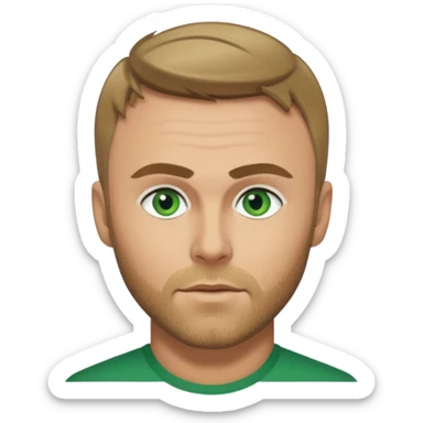 Gary Barlow with dark blonde hair, green eyes sticker