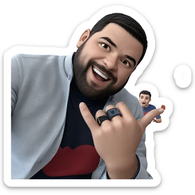 boys having fun indoors sticker