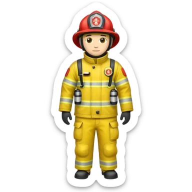 yellow Firefighter Suit no human sticker