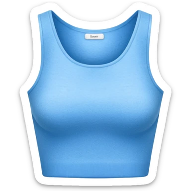 super realistic isolated blue cashmere crop top sticker