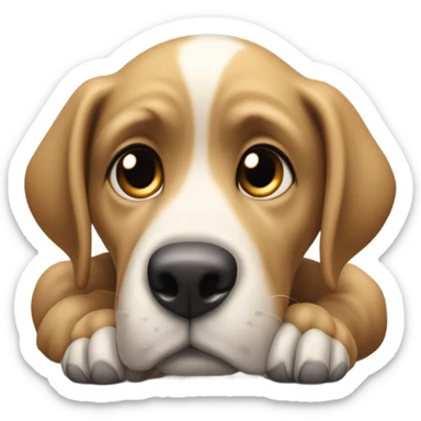 Begging dog sticker