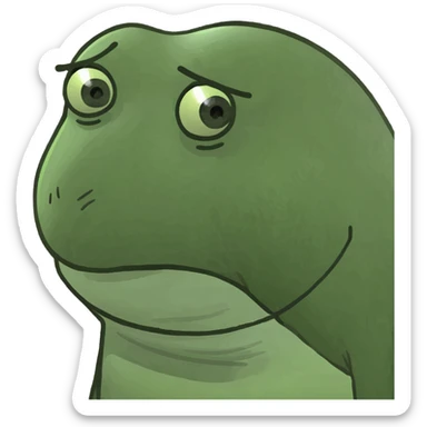 Sad on the toilet sticker