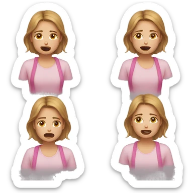 Girl cry’s three times for help sticker