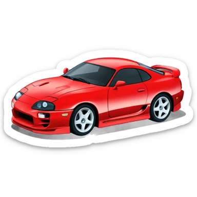Toyota supra mk4 con caparazones de ruedas sticker