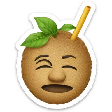 nose wih a straw sticker