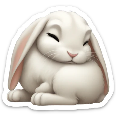 Bunny sleeping sticker