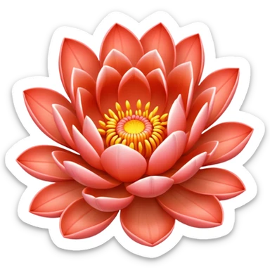 Coral lotus sticker