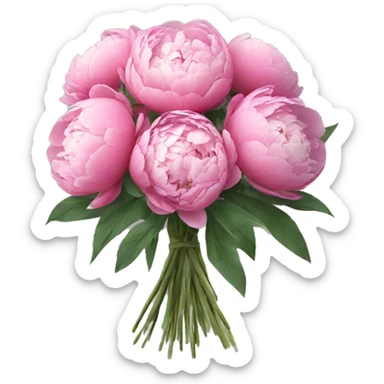 bouquet of peonies sticker