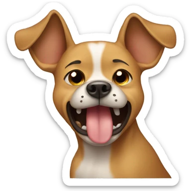 A dog crying sticker
